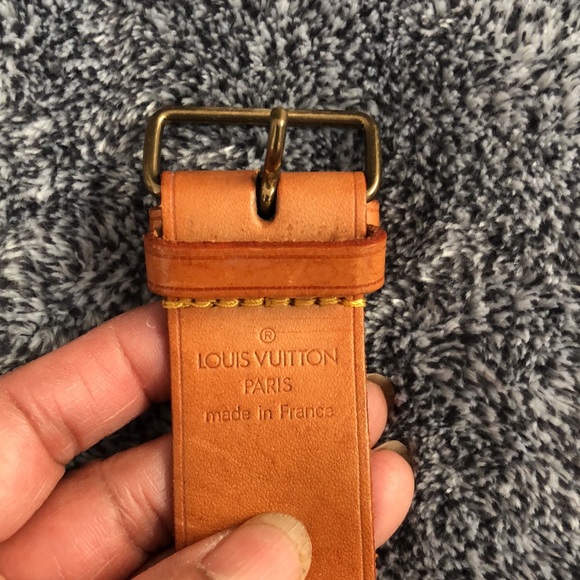 🧳Louis Vuitton Leather luggage bag tag with poignet ( Set #1) - Picture 16 of 17